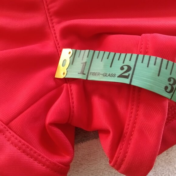 NWOT VINTAGE TYR RED w/ WHITE SIDES JERSEY ATHLETIC / GYM SHORTS, SIZE "XL" - Picture 10 of 11